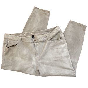 Lane Bryant Skinny Genius Fit Jeans Light Grey Wash Size 28